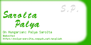 sarolta palya business card
